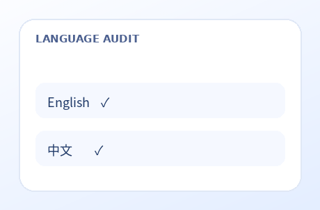 Language checks